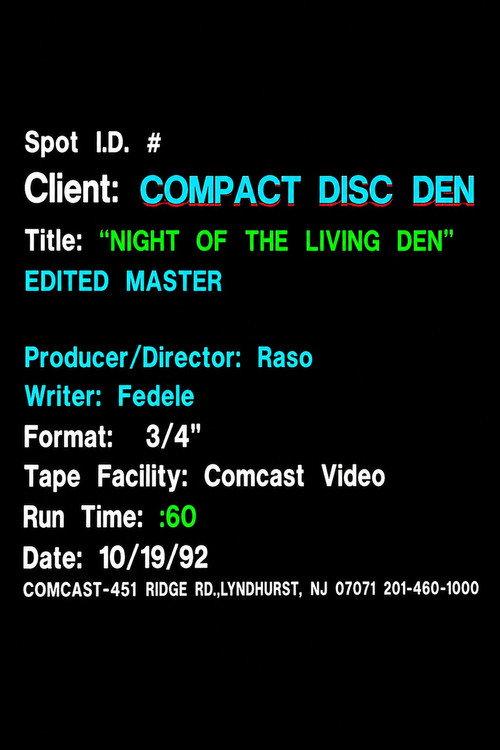 Night of the Living Den 1992 official movie poster