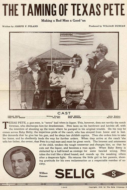 The Taming of Texas Pete 1913 official movie poster