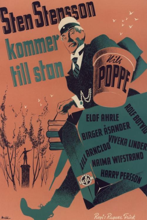 Sten Stensson kommer till stan 1945 official movie poster