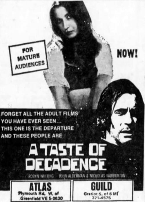 A Taste of Decadence 1975 official movie poster