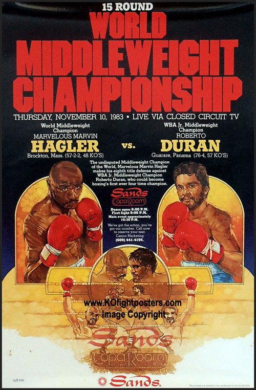 Marvin Hagler vs Roberto Duran 1983 official movie poster