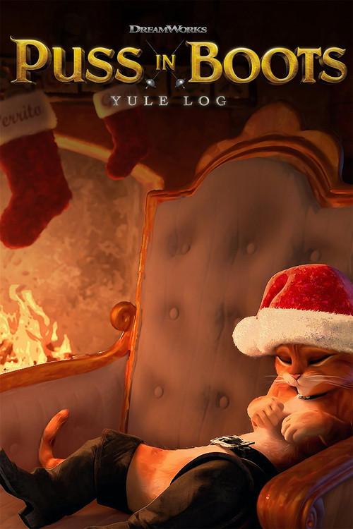 Puss in Boots' Yule Log 2022 official movie poster