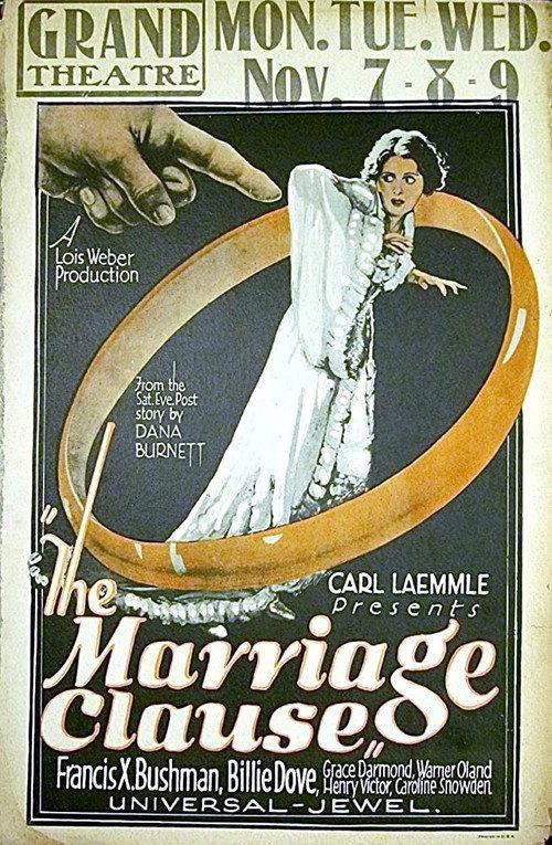 The Marriage Clause 1926 official movie poster