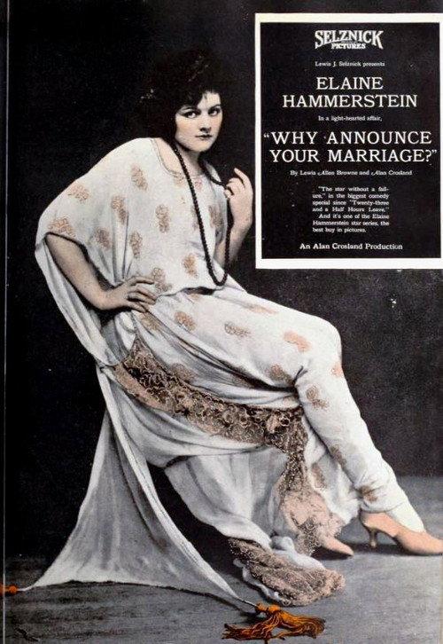 Why Announce Your Marriage? 1922 official movie poster