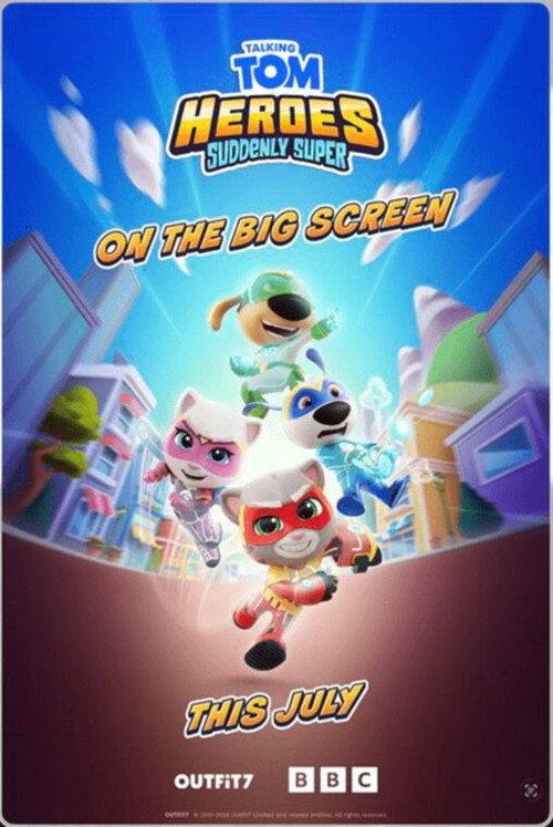 Talking Tom Hero’s on the Big Screen 2026 official movie poster