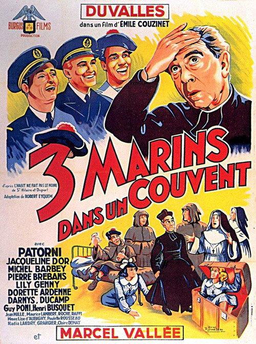Trois marins dans un couvent 1950 official movie poster