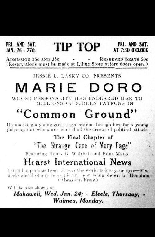 Common Ground 1916 official movie poster