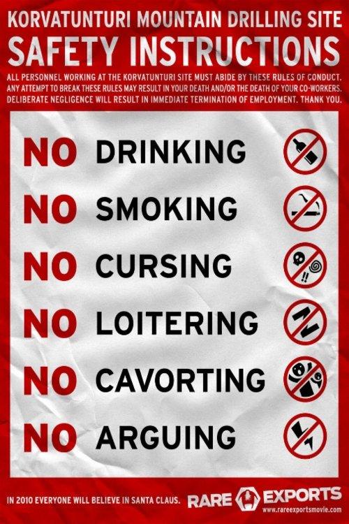 The Official Rare Exports Inc. Safety Instructions 2005 2005 official movie poster