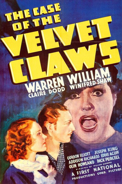 The Case of the Velvet Claws 1936 official movie poster