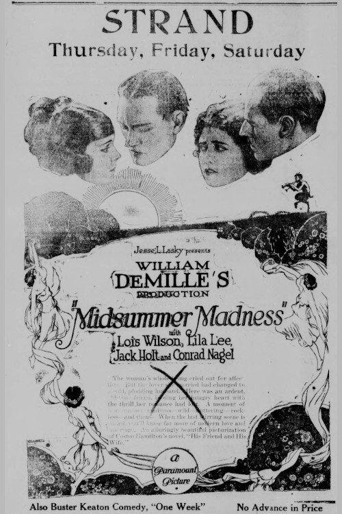 Midsummer Madness 1921 official movie poster