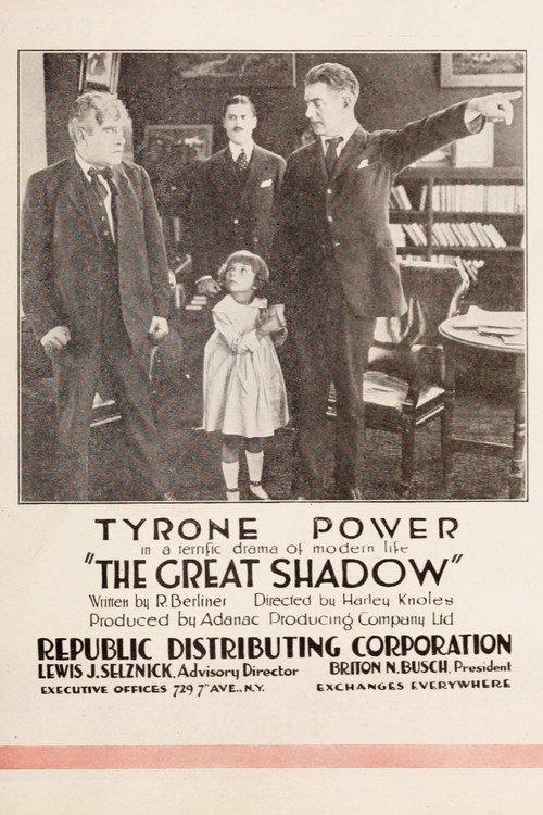 The Great Shadow 1920 official movie poster