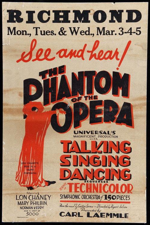 The Phantom of the Opera 1929 official movie poster