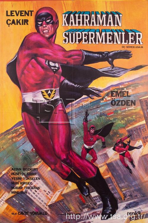 Three Supermen and Mad Girl 1973 official movie poster