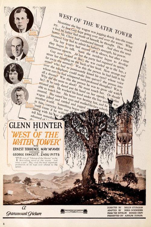West of the Water Tower 1924 official movie poster