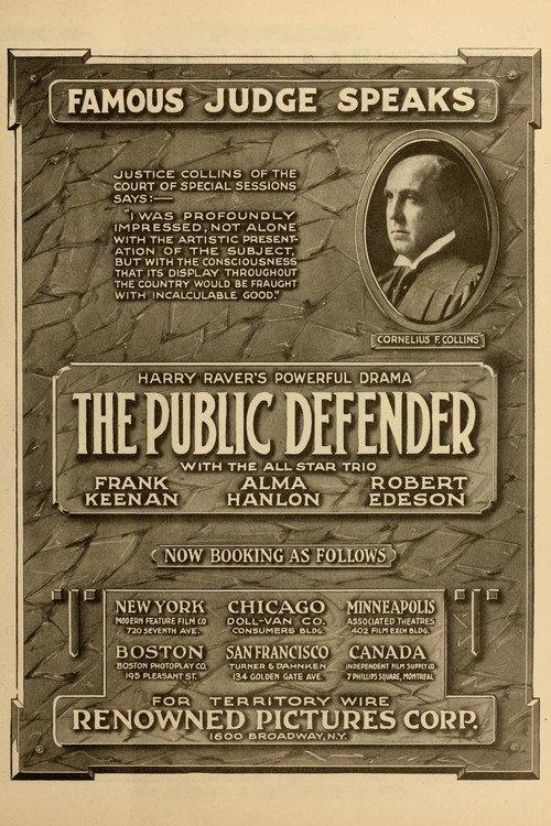 The Public Defender 1917 official movie poster