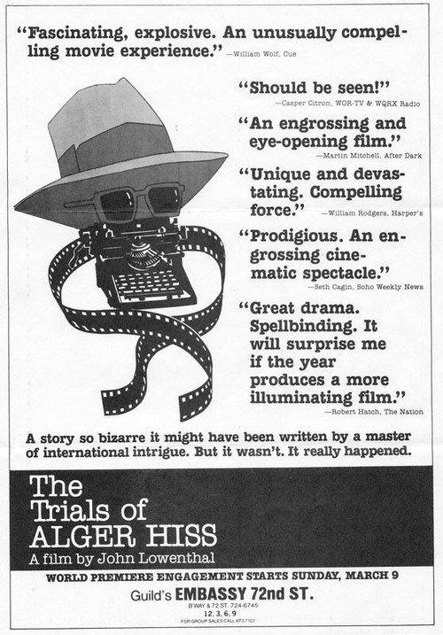 The Trials of Alger Hiss 1980 official movie poster