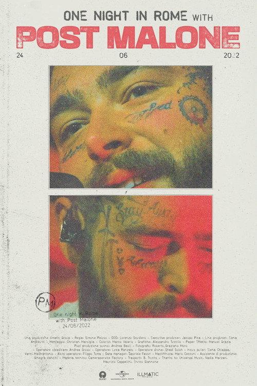 One Night in Rome with Post Malone 2022 official movie poster