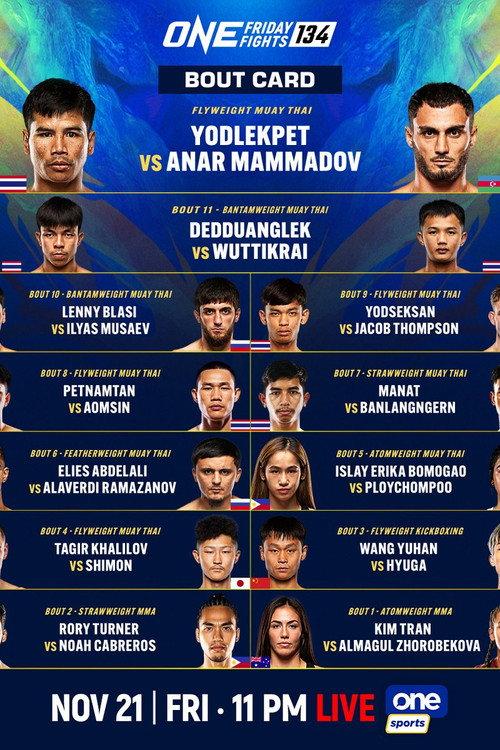 ONE Friday Fights 134: Yodlekpet vs. Mammadov 2025 official movie poster