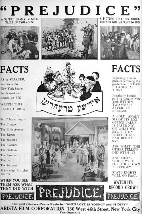 Prejudice 1922 official movie poster
