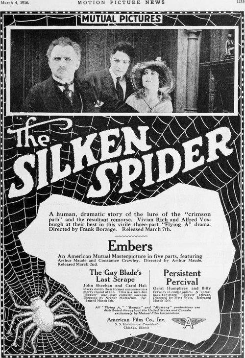 The Silken Spider 1916 official movie poster