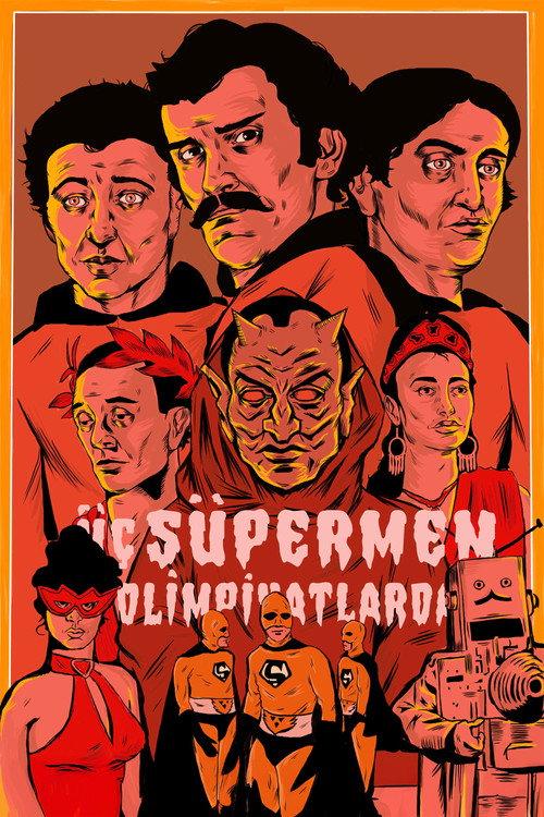 Three Supermen at the Olympic Games 1984 official movie poster