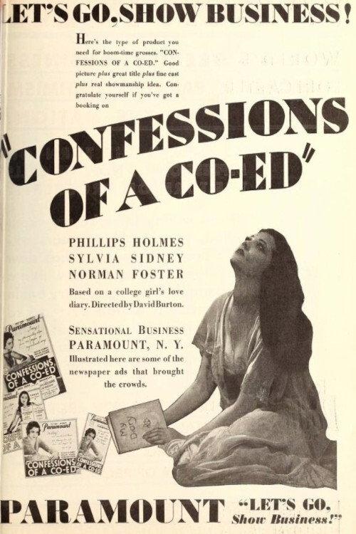 Confessions of a Co-Ed 1931 official movie poster