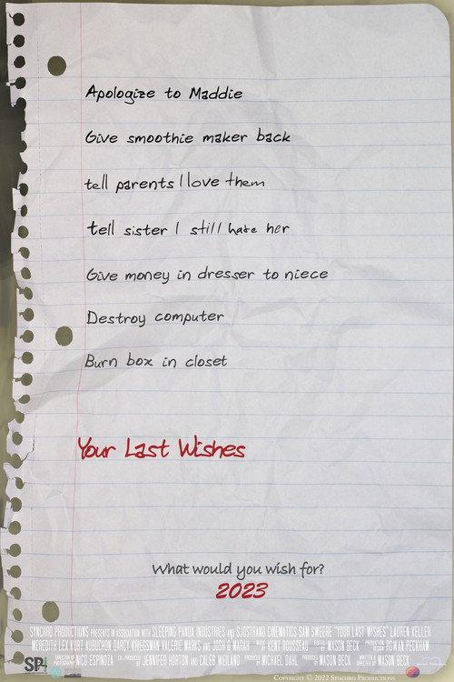Your Last Wishes 2024 official movie poster
