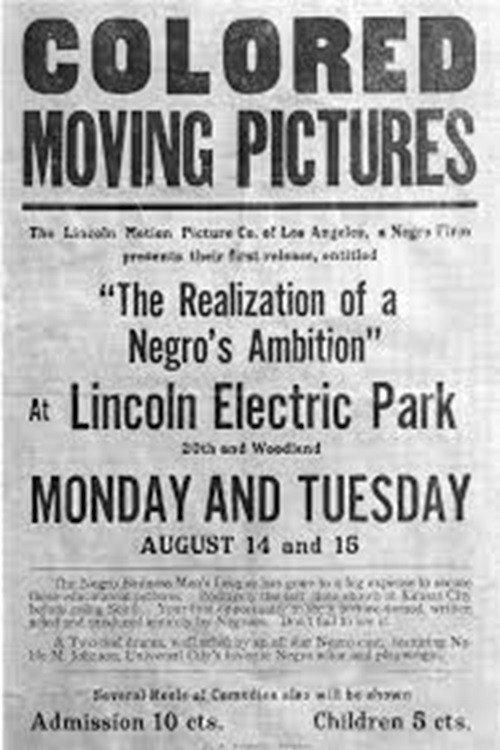 The Realization of a Negro's Ambition 1916 official movie poster