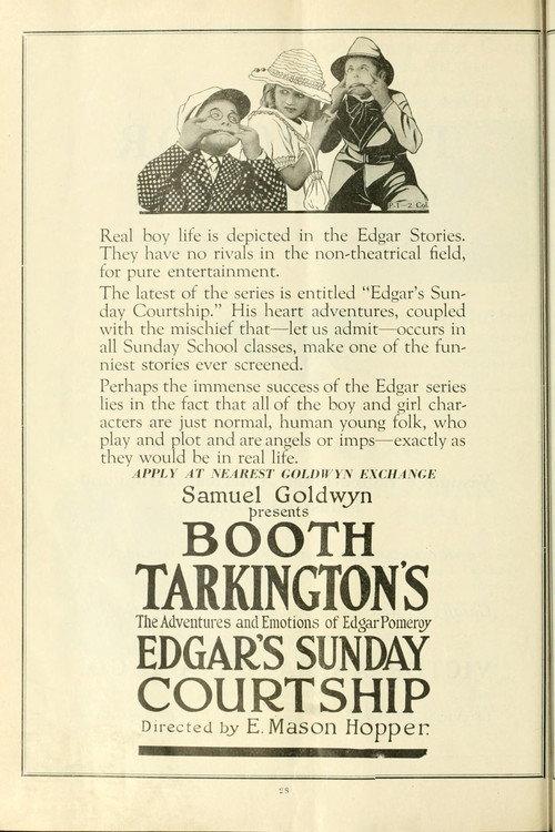 Edgar's Sunday Courtship 1920 official movie poster