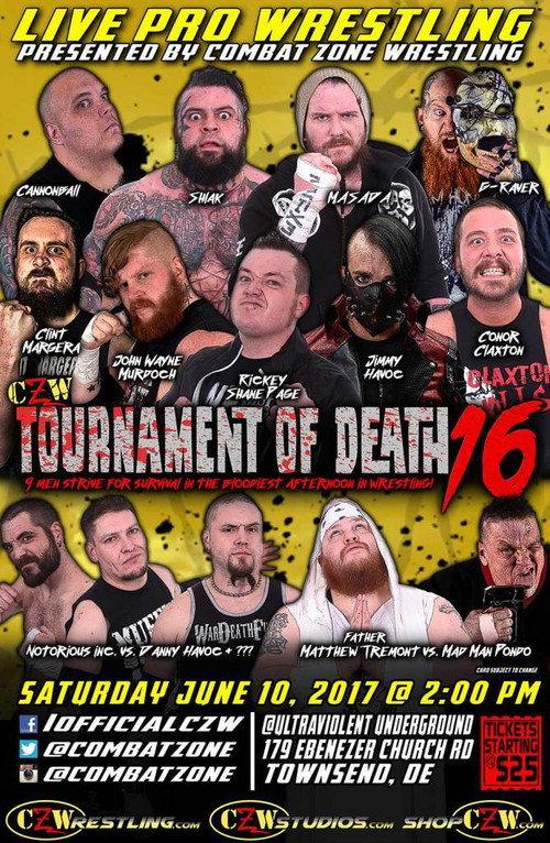CZW Tournament of Death 16 2017 official movie poster