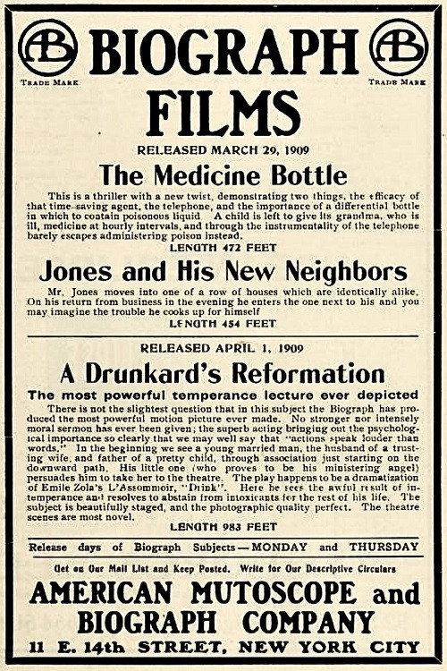 The Medicine Bottle 1909 official movie poster