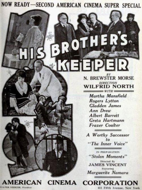 His Brother's Keeper 1921 official movie poster