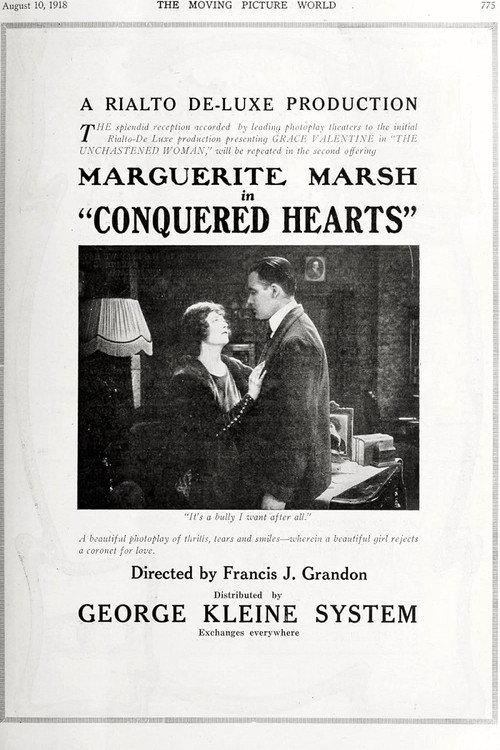 Conquered Hearts 1918 official movie poster
