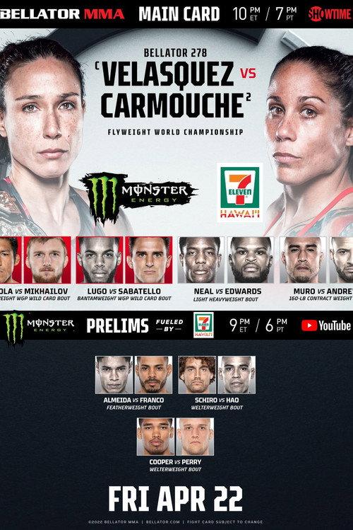 Bellator 278: Velasquez vs. Carmouche 2022 official movie poster