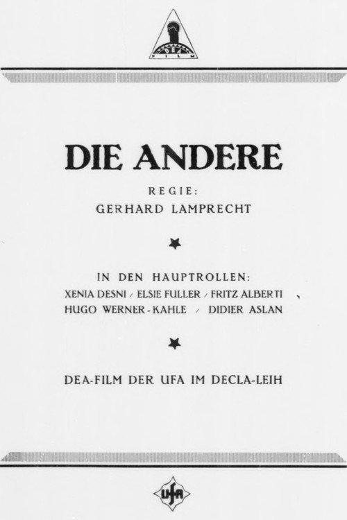 Die Andere 1924 official movie poster
