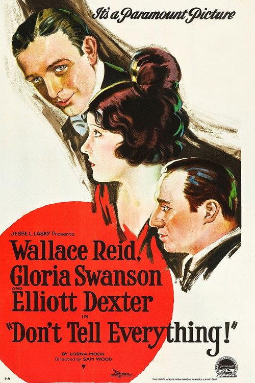 Don't Tell Everything 1921 official movie poster