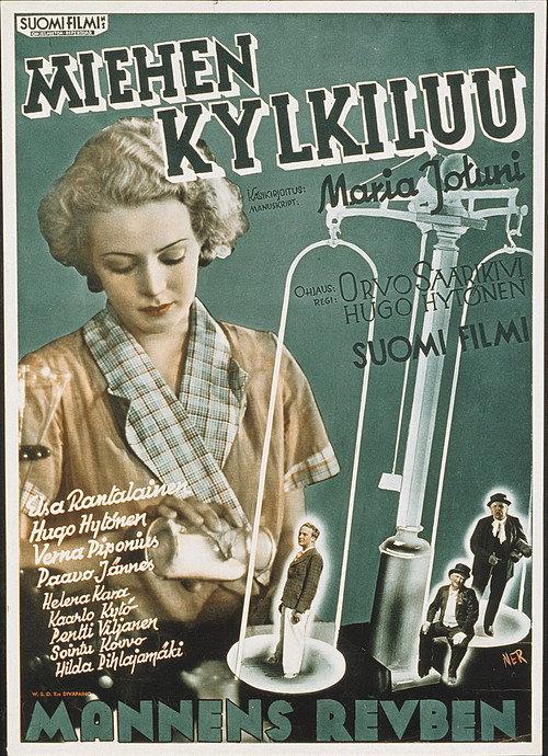 Miehen kylkiluu 1937 official movie poster