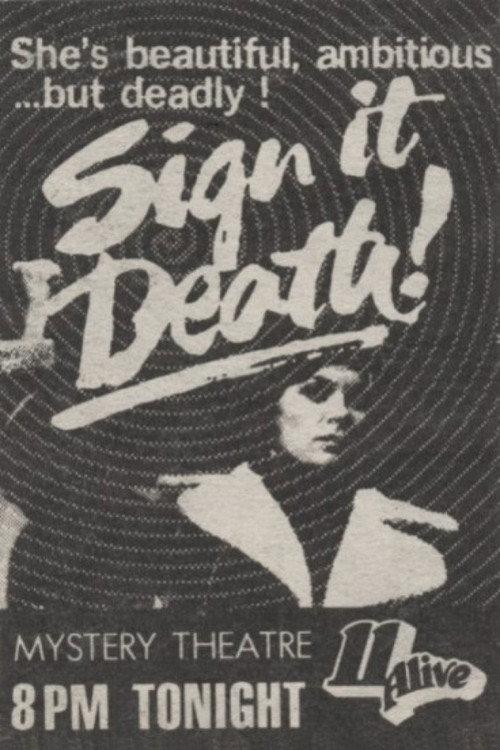 Sign It Death 1974 official movie poster