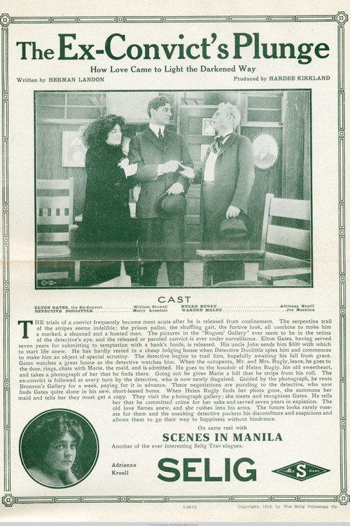 The Ex-Convict's Plunge 1913 official movie poster