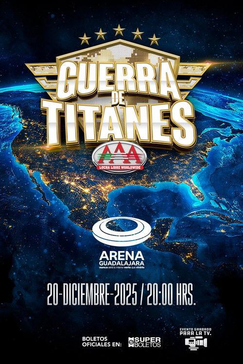 AAA Guerra de Titanes 2025 official movie poster
