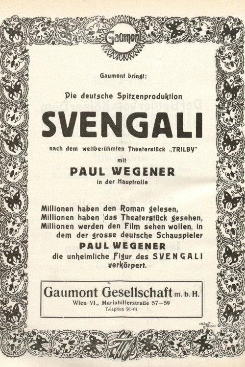 Svengali 1927 official movie poster