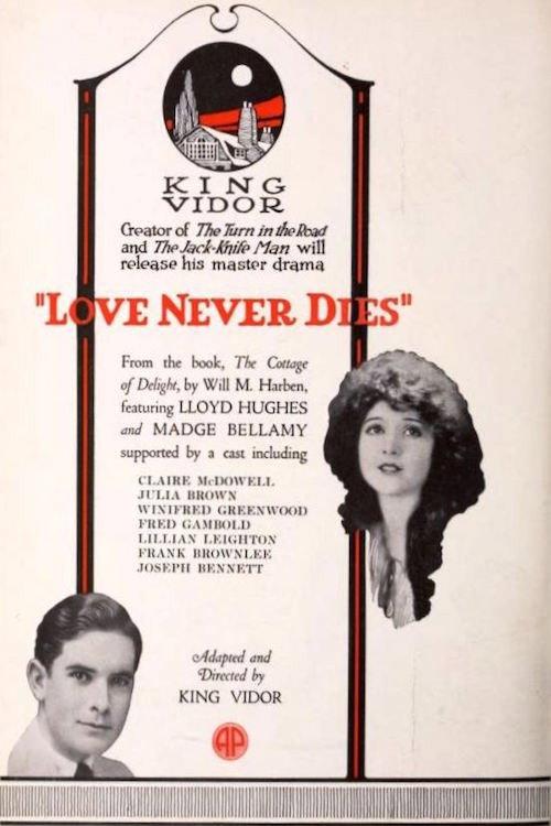 Love Never Dies 1921 official movie poster