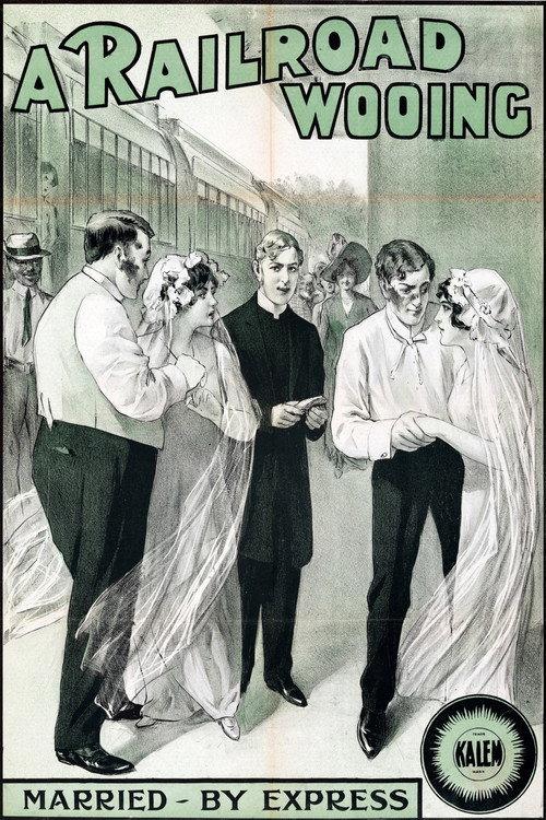 A Railroad Wooing 1913 official movie poster