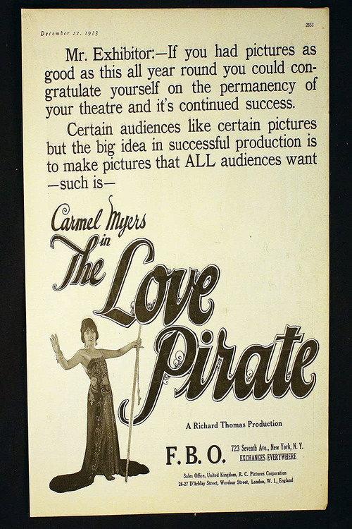 The Love Pirate 1923 official movie poster