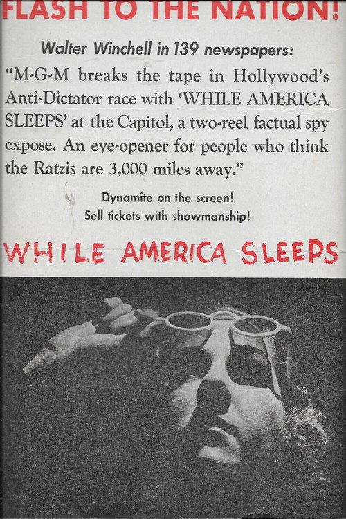 While America Sleeps 1939 official movie poster