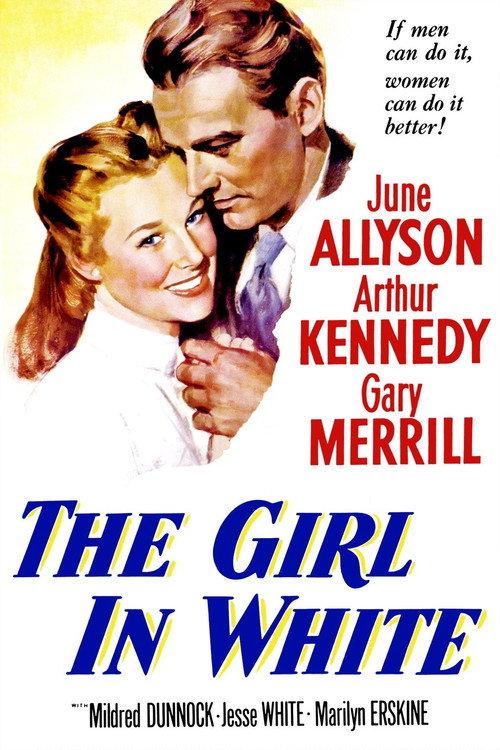 The Girl in White 1952 official movie poster