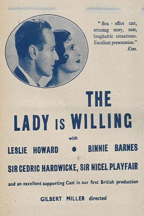 The Lady Is Willing 1934 official movie poster