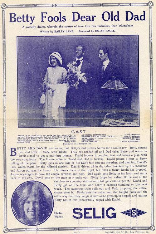Betty Fools Dear Old Dad 1912 official movie poster