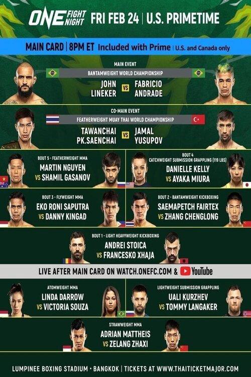 ONE Fight Night 7: Lineker vs. Andrade II 2023 official movie poster