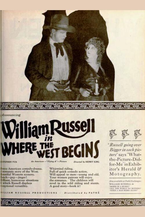Where the West Begins 1919 official movie poster